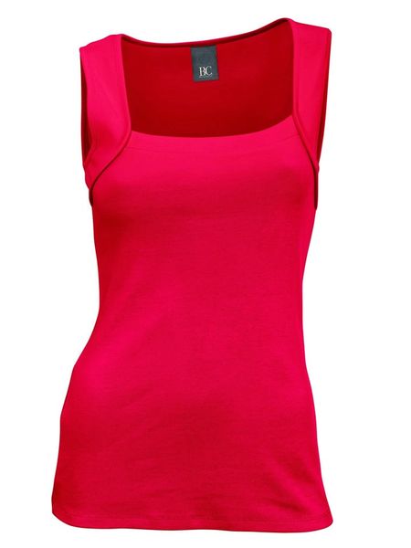 Heine Top w kolorze czerwonym rozmiar: 50. Czerwone topy Heine, bez wzorów, z bawełny, bez kołnierzyka, bez ramiączek. Za 55.95 zł.