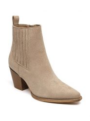 Sixth Sens Botki w kolorze beżowym rozmiar: 37. Brązowe botki Sixth Sens, bez wzorów, bez obcasa, na stożku, bez zapięcia. Za 109.78 zł.