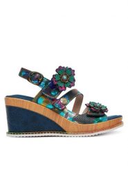 Laura Vita Sandały Ballon 22 Kolorowy. Sandały Laura Vita, bez wzorów, ze skóry, bez obcasa, na koturnie, bez zapięcia. Za 429.99 zł.