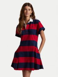 Polo Ralph Lauren Sukienka codzienna 211971761001 Czerwony Regular Fit. Czerwone sukienki Polo Ralph Lauren, na co dzień, s, bez wzorów, z bawełny, bez kołnierzyka, bez ramiączek, proste. Za 1,199.00 zł.