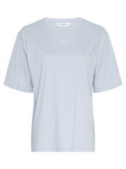 MOSS COPENHAGEN Koszulka w kolorze błękitnym rozmiar: M/L. Niebieskie bluzki Moss Copenhagen, l, bez wzorów, z bawełny, bez kołnierzyka, bez ramiączek. Za 65.85 zł.