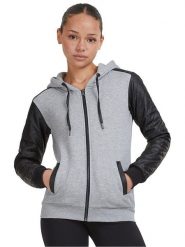 Urban Classics Bluza w kolorze szaro-czarnym rozmiar: M. Czarne bluzy Urban Classics, m, bez wzorów, ze skóry, bez kaptura. Za 72.45 zł.