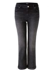 Oui Dżinsy - Slim fit - w kolorze antracytowym rozmiar: 42. Czarne jeansy Oui, bez wzorów, z podwyższonym stanem. Za 241.56 zł.