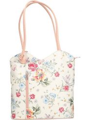 ORE10 Skórzana torebka w kolorze biało-jasnoróżowym - 27 x 30 x 9 cm rozmiar: onesize. Białe torby na ramię ORE10, bez wzorów, z materiału, na ramię, bez dodatków. Za 130.99 zł.