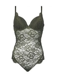 Hunkemöller Body Amara 302447 Zielony. Zielone body Hunkemöller, bez wzorów, z syntetyku. Za 199.99 zł.