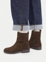 Lasocki Botki CEO-B2921-01R LSCK Brązowy. Brązowe botki Lasocki, bez wzorów, ze skóry, bez obcasa, na płaskiej podeszwie, bez zapięcia. Za 269.99 zł.