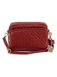 Anna Morellini Skórzana torebka "Colomba" w kolorze czerwonym - 22 x 15 x 10 cm rozmiar: onesize. Czerwone torby na ramię Anna Morellini, bez wzorów, z materiału, na ramię, pikowane, bez dodatków. Za 217.99 zł.