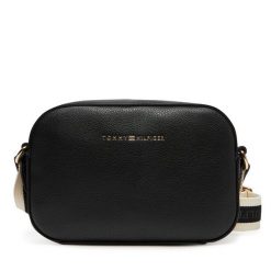 Torebka Tommy Hilfiger. Czarne listonoszki TOMMY HILFIGER, bez wzorów, bez dodatków. Za 389.99 zł.
