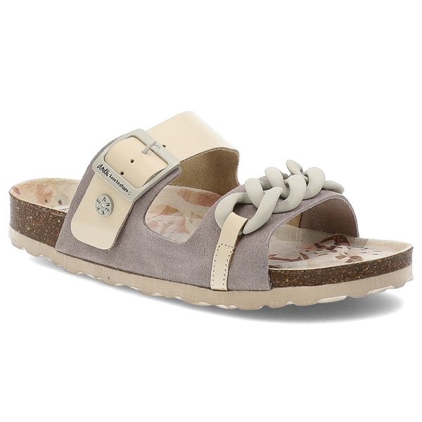 Szare Klapki Anekke Eleganckie Obuwie Damskie. Szare klapki Anekke, z aplikacjami, bez obcasa. Za 259.00 zł.