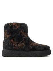 Guess Botki United FLFUTD FUR10 Czarny. Czarne botki Guess, z aplikacjami, z materiału, bez obcasa, na płaskiej podeszwie, bez zapięcia. Za 839.99 zł.