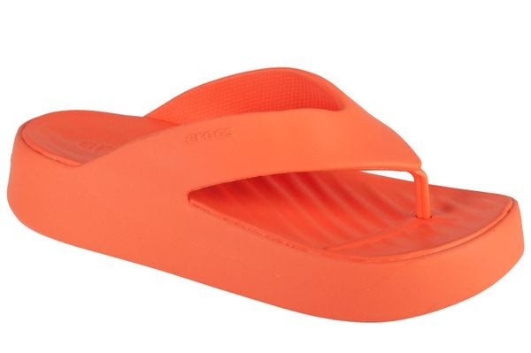 Japonki Dla Dorosłych Crocs Getaway Platform Flip. Czarne klapki Crocs, bez wzorów, z materiału, bez obcasa. Za 119.99 zł.