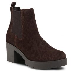 Botki Lasocki. Brązowe botki Lasocki, bez wzorów, bez obcasa, na słupku, bez zapięcia. Za 111.99 zł.