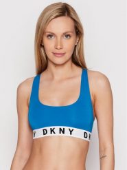 DKNY Biustonosz top DK4519 Niebieski. Niebieskie biustonosze DKNY, m, bez wzorów, z bawełny, bez kołnierzyka, bez ramiączek. Za 89.99 zł.