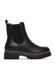 Clara Barson Botki CEO-WS6382-02 Czarny. Czarne botki Clara Barson, bez wzorów, z materiału, bez obcasa, na płaskiej podeszwie, bez zapięcia. Za 159.99 zł.