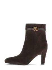 Guess Kozaki 184520 Brązowy. Brązowe kozaki Guess, bez obcasa, na słupku, bez zapięcia. Za 714.99 zł.