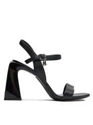 KARL LAGERFELD Sandały KL33124 Czarny. Czarne sandały KARL LAGERFELD, bez wzorów, ze skóry, bez obcasa, na słupku, bez zapięcia. Za 609.99 zł.