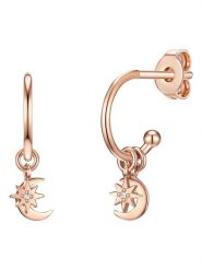 Nahla Jewels Pozłacane kolczyki-półkreole z cyrkoniami rozmiar: onesize. Białe kolczyki Nahla Jewels, z cyrkonią, pozłacane. Za 83.42 zł.