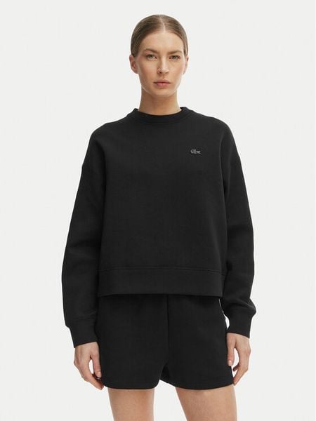 Lacoste Bluza SF0046 Czarny Oversize. Czarne bluzy Lacoste, bez wzorów, z bawełny, bez kaptura. Za 419.99 zł.
