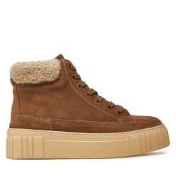 Botki Gant. Brązowe botki GANT, bez wzorów, bez obcasa, na płaskiej podeszwie, bez zapięcia. Za 849.99 zł.