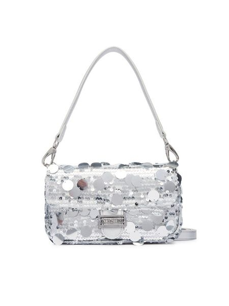 Valentino Torebka Sleet VBSA6R09 Srebrny. Szare torebki klasyczne Valentino, bez wzorów, z materiału, bez dodatków. Za 575.99 zł.