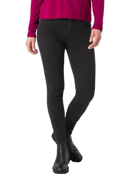 Timezone Dżinsy "Aleena" - Slim fit - w kolorze czarnym rozmiar: W25/L32. Czarne jeansy Timezone, l, z aplikacjami, z podwyższonym stanem. Za 96.14 zł.