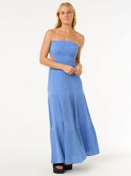 Rip Curl Sukienka "Premium Surf" w kolorze niebieskim rozmiar: L. Niebieskie sukienki Rip Curl, l, bez wzorów, z bawełny, bez kołnierzyka, bez ramiączek, maxi. Za 170.87 zł.