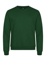 Clique Basic Roundneck bluza unisex z okrągłym dekoltem, materiał. Zielone bluzy CLIQUE, m, bez wzorów, z bawełny, bez kaptura. Za 149.62 zł.