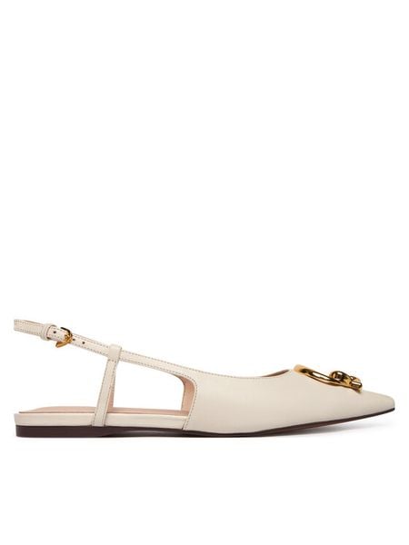 Coccinelle Baleriny C-Me E4 SB3 21 02 01 Biały. Białe baleriny Coccinelle, bez wzorów, ze skóry, bez obcasa. Za 594.99 zł.