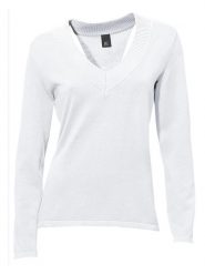 Heine Sweter w kolorze białym rozmiar: 44. Białe swetry Heine, bez wzorów, z bawełny, bez ramiączek. Za 78.99 zł.