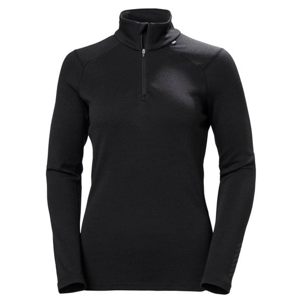 Bluza damska 1/2 zip Helly Hansen Lifa Merino Midweight. Czarne bluzy Helly Hansen, bez wzorów, bez kaptura. Za 434.50 zł.