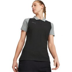 Podkoszulek Puma Teamcup Casuals Polo, Kobiety. Czarne koszulki sportowe Puma, bez wzorów, z bawełny, bez ramiączek. W wyprzedaży za 190.00 zł.