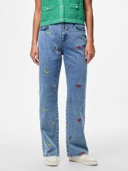 Pieces Dżinsy "Jidi" - Regular fit - w kolorze błękitnym rozmiar: W26. Niebieskie jeansy Pieces, z aplikacjami. Za 202.45 zł.