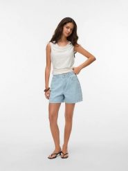 Vero Moda Szorty dżinsowe w kolorze błękitnym rozmiar: S. Niebieskie szorty Vero Moda, bez wzorów, z bawełny, klasyczne, z podwyższonym stanem. Za 72.95 zł.