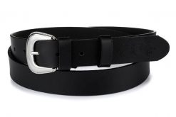 Pasek skórzany Beltimore r.105-120 cm U56 czarny. Czarne paski bez wzorów. Za 47.90 zł.