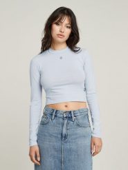 G-Star Koszulka w kolorze błękitnym rozmiar: M. Niebieskie bluzki G-Star, m, bez wzorów, z bawełny, retro, bez kołnierzyka, bez ramiączek. Za 104.89 zł.