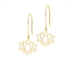 Złote kolczyki - kwiaty lotosu. Żółte kolczyki Apart, złote. Za 499.00 zł.