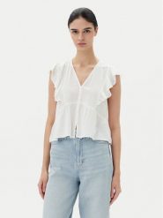 ONLY Bluzka Rian 15349090 Biały Regular Fit. Białe bluzki Only, s, bez wzorów, z wiskozy, bez kołnierzyka, bez ramiączek. Za 99.99 zł.