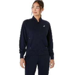 Damska bluza dresowa Asics Warm-Up. Niebieskie bluzy Asics, m, bez wzorów, z dresówki, bez kaptura. Za 272.35 zł.