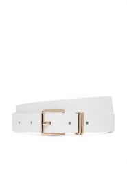Tommy Hilfiger Pasek Th Square 2.5 AW0AW18692 Biały. Białe paski TOMMY HILFIGER, bez wzorów, ze skóry. Za 229.99 zł.