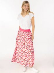 Zwillingsherz Spódnica "Colourful Leo" w kolorze białym rozmiar: L/XL. Białe spódnice Zwillingsherz, na co dzień, l, bez wzorów, z wiskozy, maxi, proste. Za 118.56 zł.