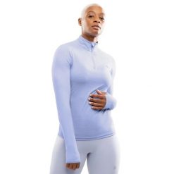 Damska bluza do biegania z suwakiem pod szyją Fitness Siroko Center Lilac. Fioletowe bluzy SIROKO, m, bez wzorów, z materiału, bez kaptura. Za 149.00 zł.
