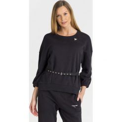 BLUZA Patrizia Pepe. Czarne bluzy Patrizia Pepe, l, z aplikacjami, z bawełny, bez kaptura. Za 533.40 zł.