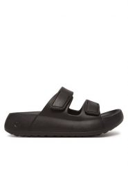 ECCO Klapki Cozmo E 52410400101 Czarny. Czarne klapki ecco, bez wzorów, z tworzywa sztucznego, bez obcasa. Za 219.99 zł.