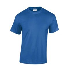 Ciężka Bawełniana Koszulka Unisex Dla Dorosłych. Niebieskie bluzki GILDAN, xl, bez wzorów, z bawełny, sportowe, bez kołnierzyka, bez ramiączek. Za 51.99 zł.