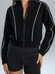 Bluza - czarny. Czarne bluzy Sinsay, l, bez wzorów, bez kaptura. Za 59.99 zł.