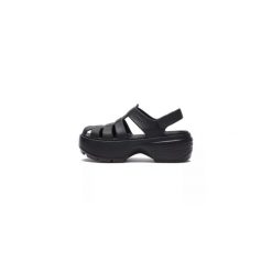 Sandały Dla Kobiet Crocs Stomp Fisherman Sandal. Białe sandały Crocs, bez wzorów, z materiału, eleganckie, bez obcasa, na platformie, bez zapięcia. Za 230.99 zł.