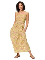 Aller Simplement Sukienka w kolorze żółtym rozmiar: 38/40. Żółte sukienki Aller Simplement, bez wzorów, klasyczne, bez kołnierzyka, bez ramiączek, maxi. Za 65.99 zł.