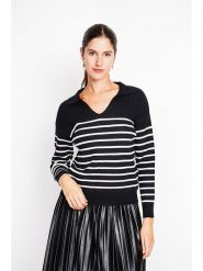 William de Faye Sweter w kolorze czarno-białym rozmiar: 34. Czarne swetry William de Faye, bez wzorów, bez ramiączek. Za 104.99 zł.