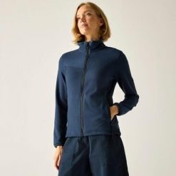 Bluza polarowa damska Florena z zamkiem błyskawicznym. Niebieskie bluzy Regatta, bez wzorów, z elastanu, bez kaptura. Za 298.00 zł.