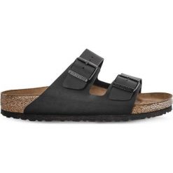 Birkenstock 051791 Black, klapki. Czarne klapki Birkenstock, bez wzorów, z zamszu, bez obcasa. Za 259.00 zł.